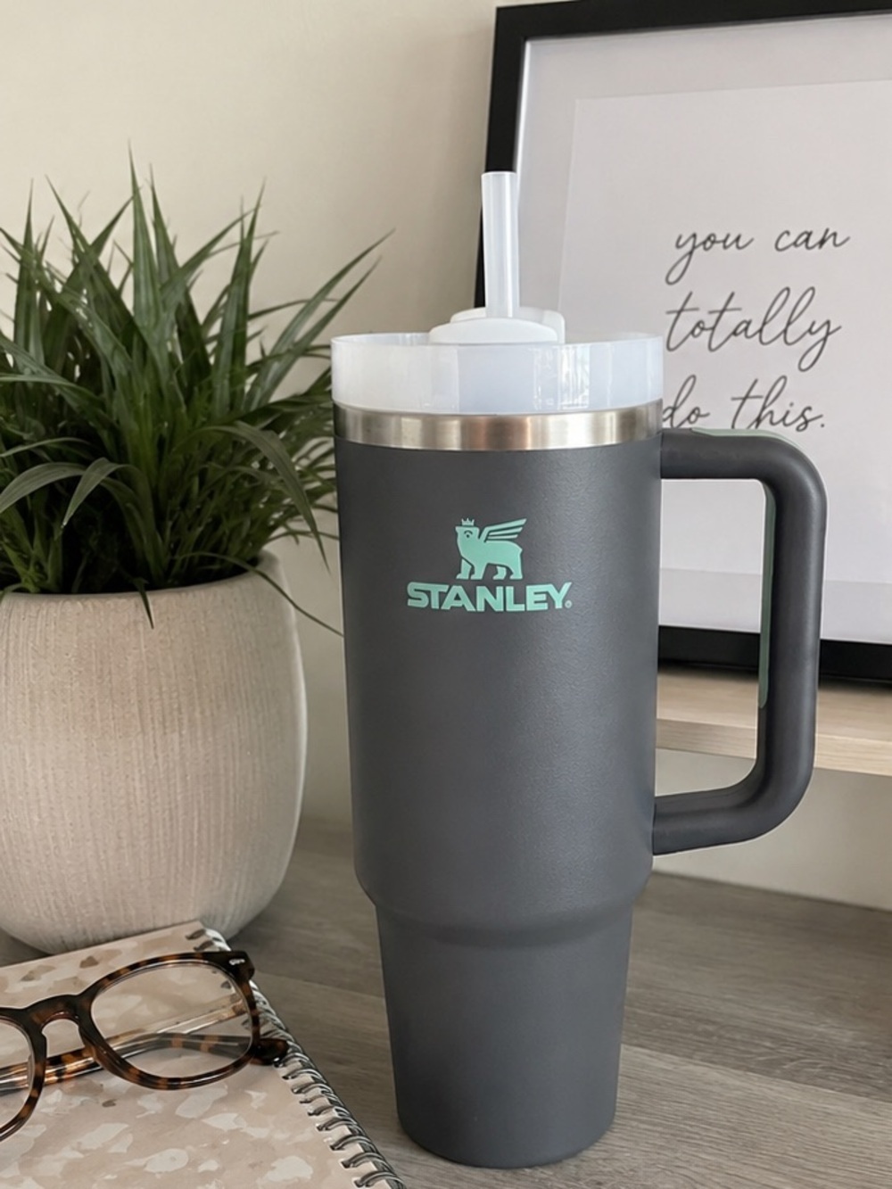 THE QUENCHER H2.0 FLOWSTATE CHARCOAL TUMBLER 30 OZ